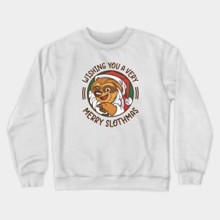 Wishing You a Very Merry Slothmas // Christmas Sloth Crewneck Sweatshirt